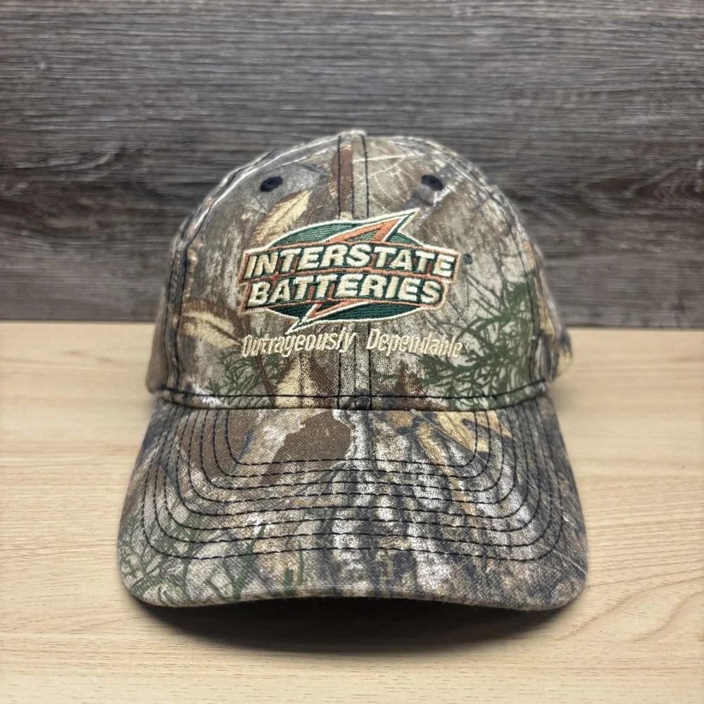 Interstate Batteries Hat Cap Snap Back Camo Realtree Hunting‎ Advertising Mens